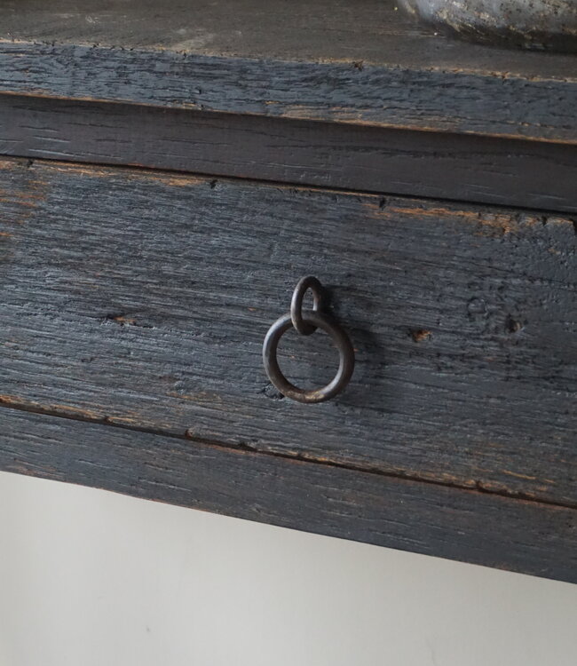 Rene Houtman Zwart Dressoir | Oud Hout | H90 x B220 x D45 cm