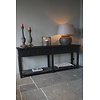 Zwart Dressoir | Oud Hout | H90 x B220 x D45 cm