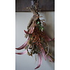 Kunst Toef Met Shabby Doek | Donker | L30 cm