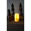 LED kaars Met Print | Goud | M | H12,5 x D7,5 cm