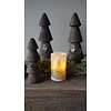 LED kaars Met Print | Groen | M | H12,5 x D7,5 cm