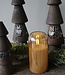 PTMD Glazen LED Kaars | Amber | L | H15 x D7,5 cm