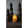 Glazen LED Kaars | Amber | S | H10 x D7,5 cm
