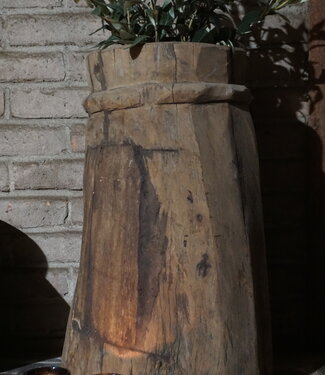 Rene Houtman Grote Houten Pot | Naturel | H53 x D30 cm