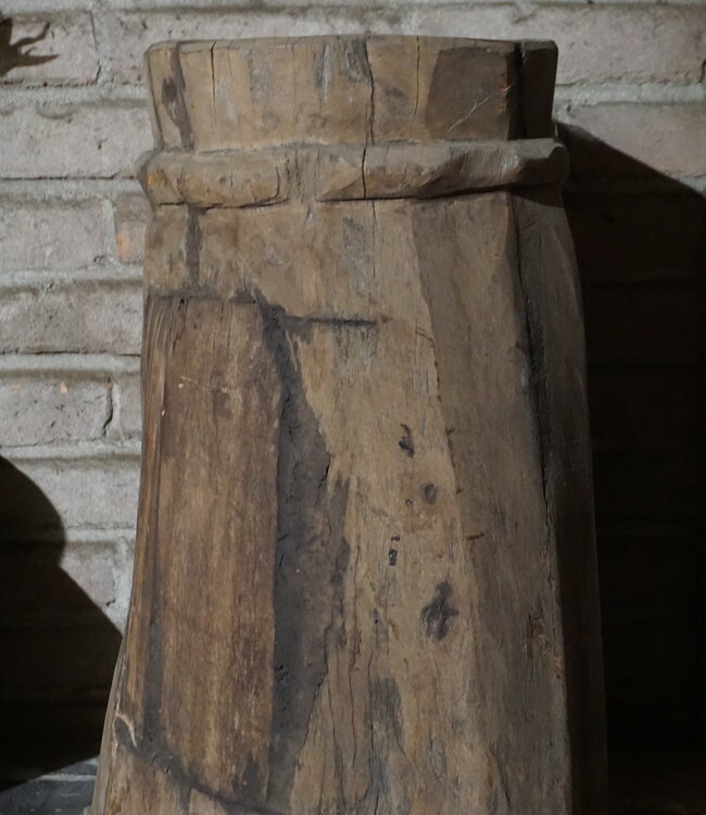 Rene Houtman Grote Houten Pot | Naturel | H53 x D30 cm