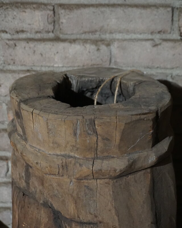 Rene Houtman Grote Houten Pot | Naturel | H53 x D30 cm