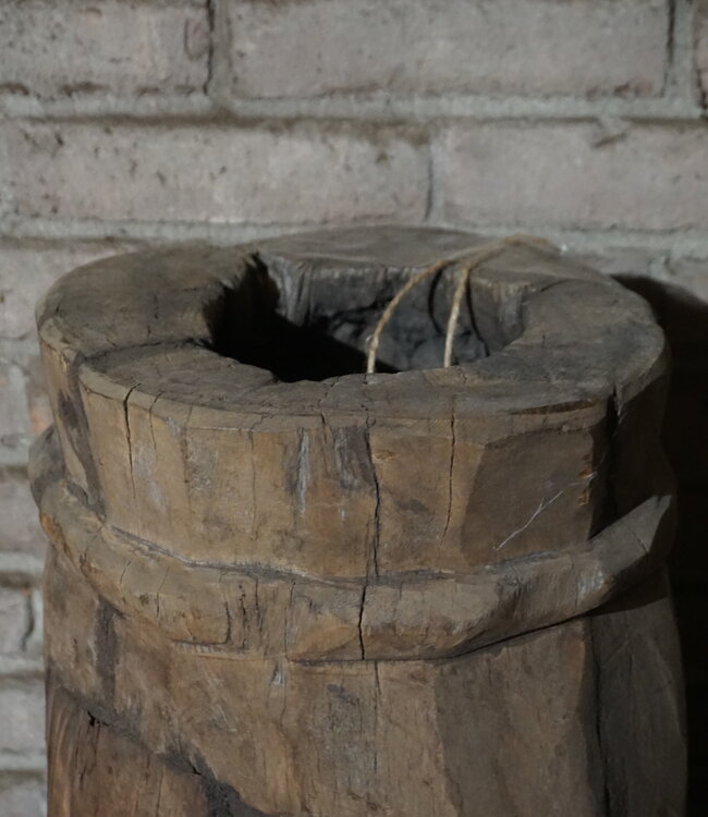 Rene Houtman Grote Houten Pot | Naturel | H53 x D30 cm