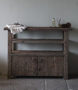 Rene Houtman Sidetable | Geborsteld Oud Eiken | H85 x B100 x D40 cm