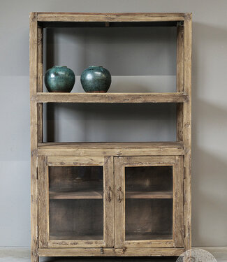 Be-Uniq Oud Rek Met Deurtjes | India | H168 x B105 x D35 cm