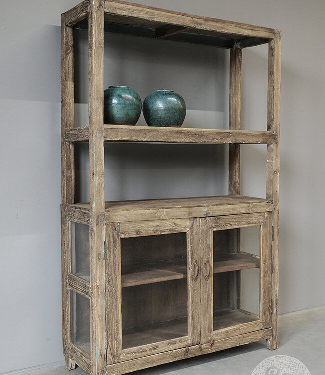 Be-Uniq Oud Rek Met Deurtjes | India | H168 x B105 x D35 cm