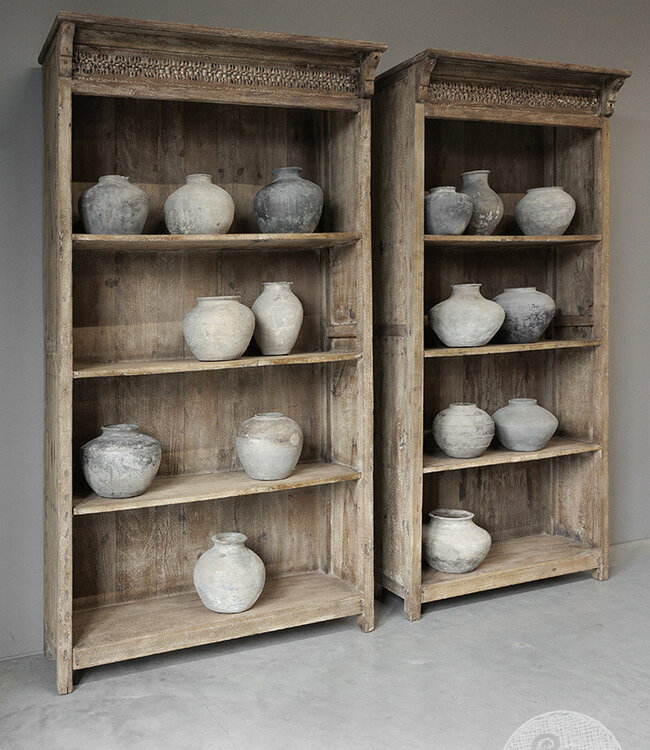 Be-Uniq Set Van 2 Oude Boekenkasten | H201 x B115 x D37 cm