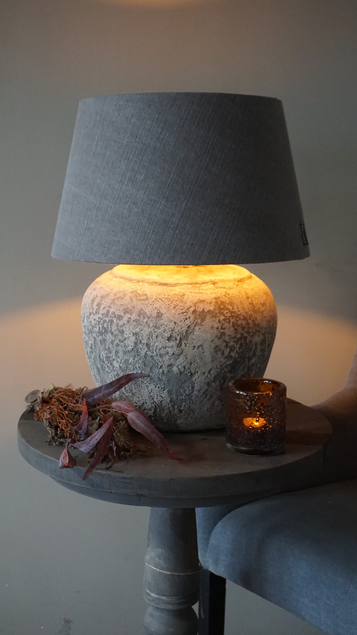 Rene Houtman Kruiklamp Base | Oud Wit | H37 x D33 cm