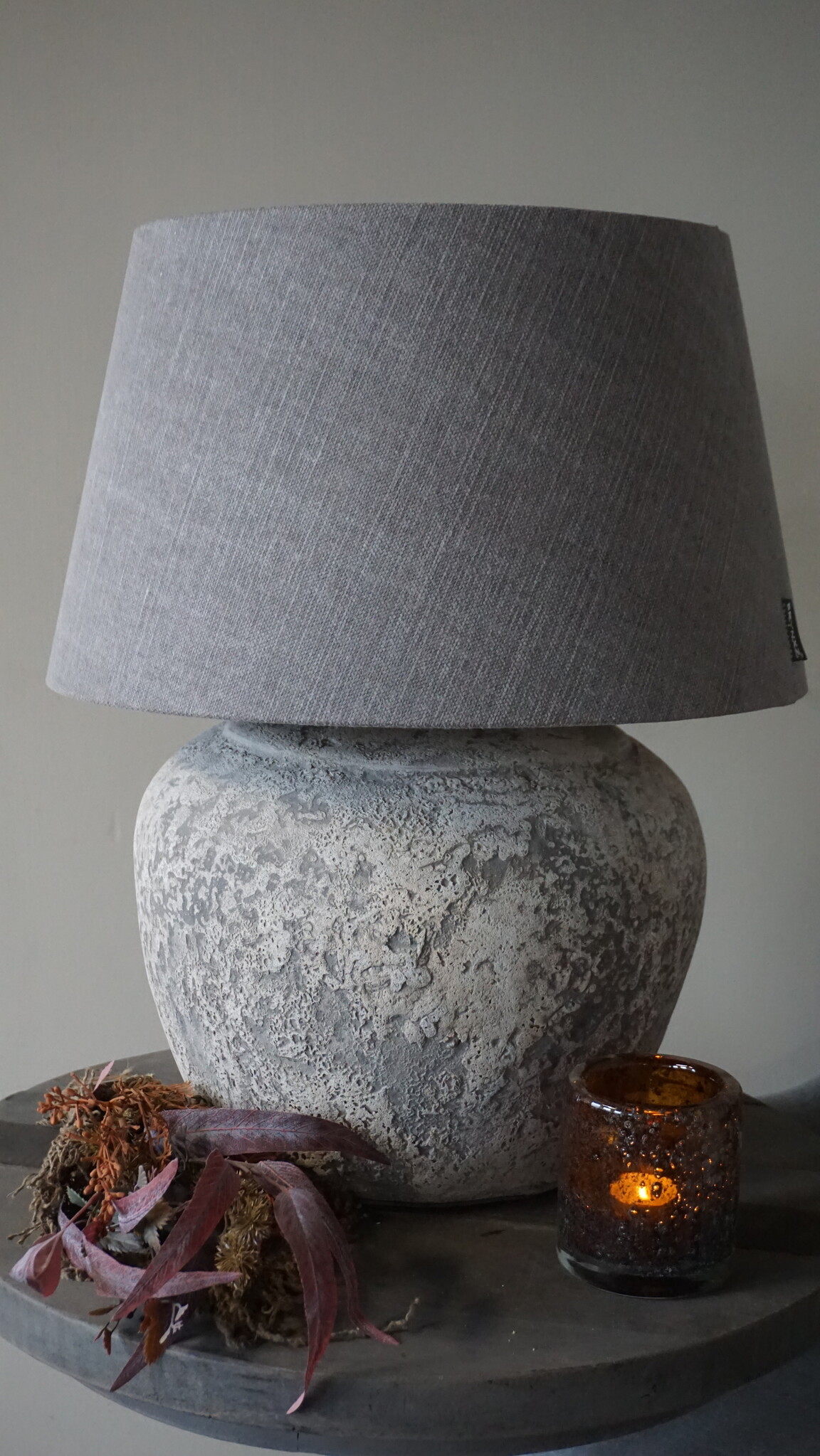 Rene Houtman Kruiklamp Base | Oud Wit | H37 x D33 cm
