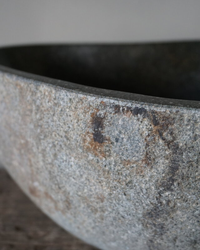 Rene Houtman Kleine Stenen Waskom + Spoelgat | H13 x B27 x D22 cm