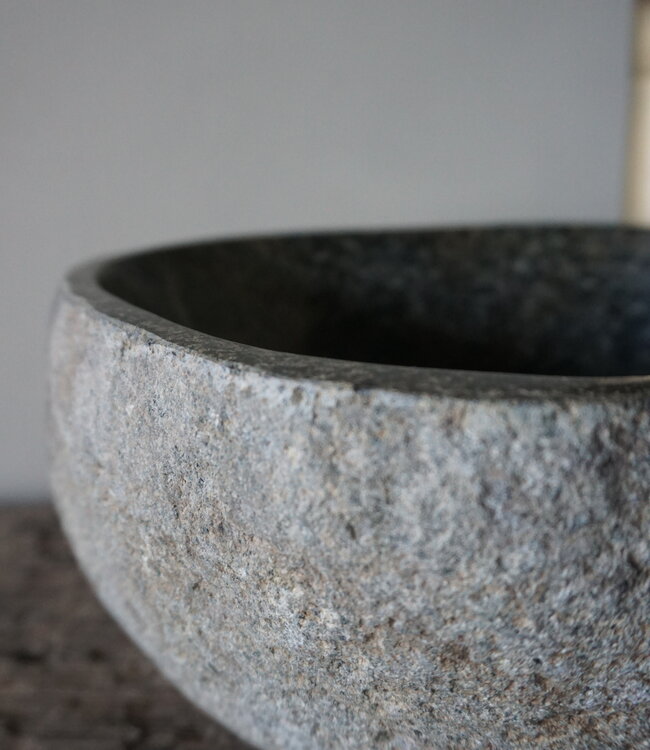 Rene Houtman Kleine Stenen Waskom + Spoelgat | H13 x B24 x D21 cm