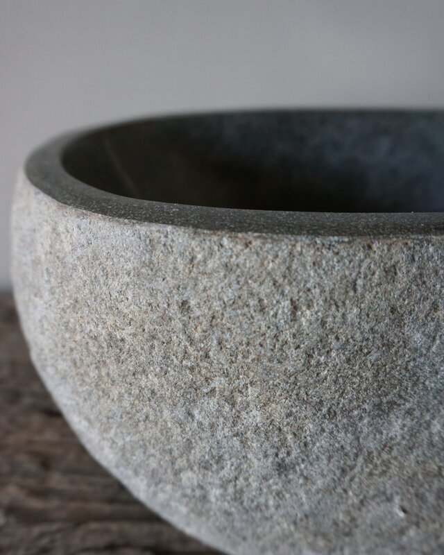 Rene Houtman Kleine Stenen Waskom + Spoelgat | H14 x B27 x D19 cm