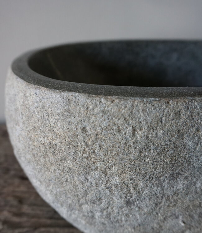 Rene Houtman Kleine Stenen Waskom + Spoelgat | H14 x B27 x D19 cm