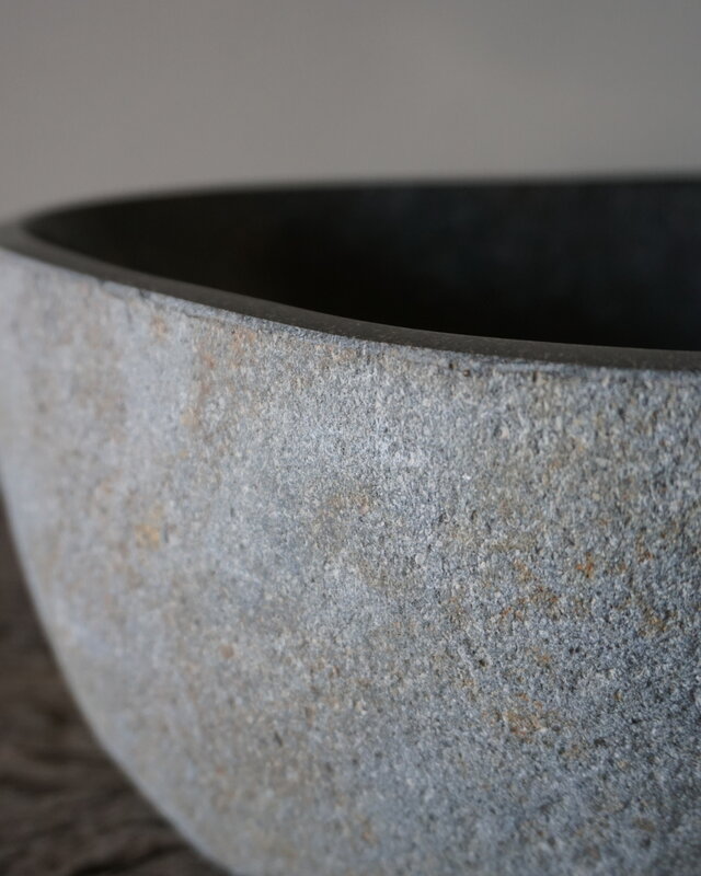 Rene Houtman Kleine Stenen Waskom + Spoelgat | H14 x B28 x D22 cm