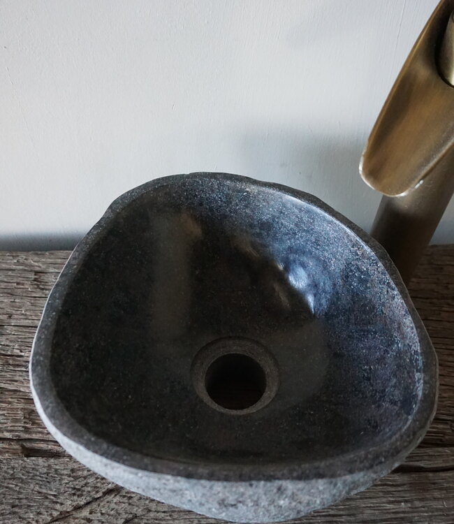 Rene Houtman Kleine Stenen Waskom + Spoelgat | H13 x B24 x D24 cm