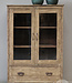 Be-Uniq Oud Vitrine Kastje | Rustiek Verweerd | H137 x B94 x 46 cm