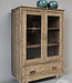 Be-Uniq Oud Vitrine Kastje | Rustiek Verweerd | H137 x B94 x 46 cm
