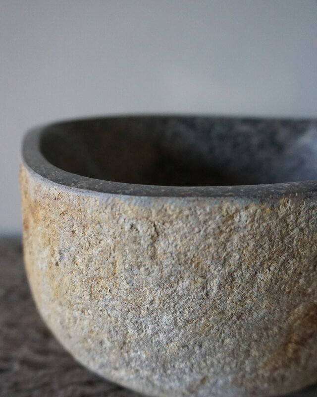 Rene Houtman Kleine Stenen Waskom + Spoelgat | H13 x B28 x D23 cm