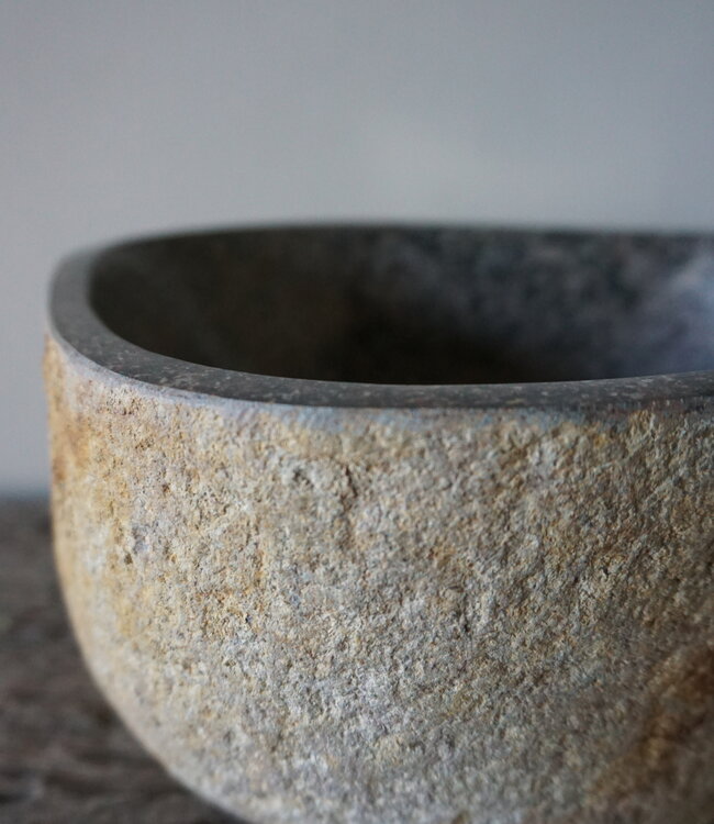 Rene Houtman Kleine Stenen Waskom + Spoelgat | H13 x B28 x D23 cm