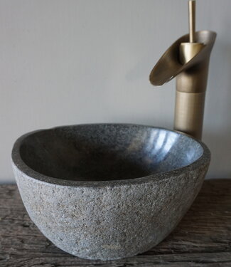 Rene Houtman Kleine Stenen Waskom + Spoelgat | H13 x B27 x D21 cm