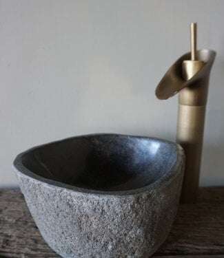 Rene Houtman Kleine Stenen Waskom + Spoelgat | H13 x B25 x D23 cm