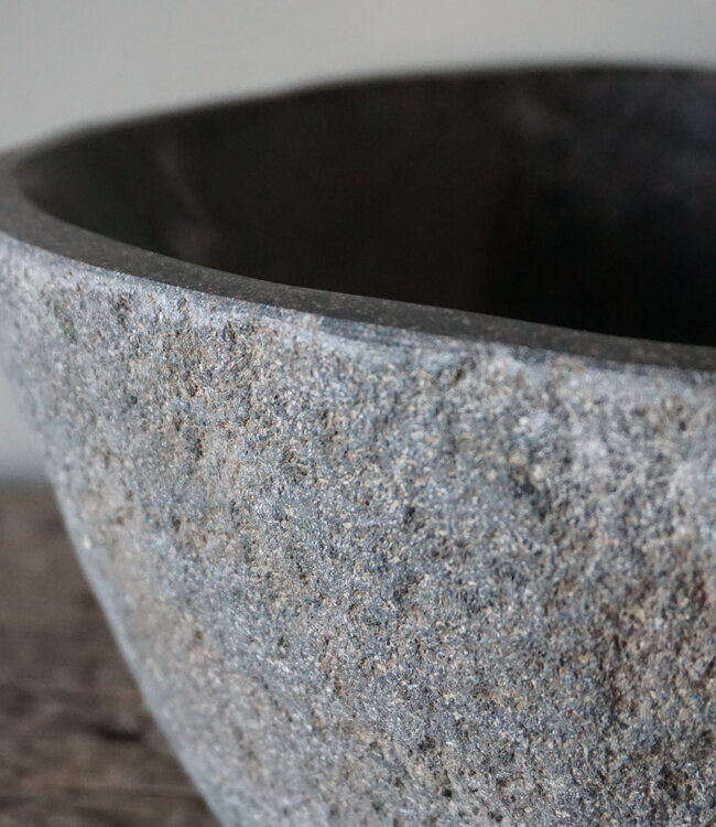 Rene Houtman Kleine Stenen Waskom + Spoelgat | H13 x B25 x D23 cm