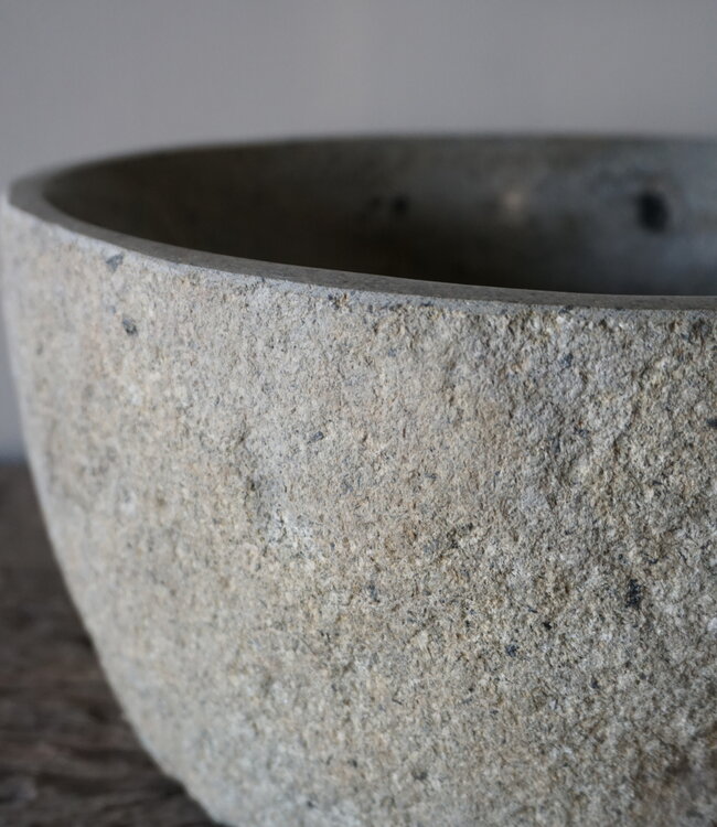 Rene Houtman Kleine Stenen Waskom + Spoelgat | H14 x B27 x D22 cm