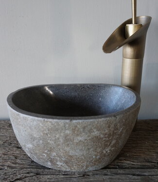 Rene Houtman Kleine Stenen Waskom + Spoelgat | H13 x B27 x D17 cm