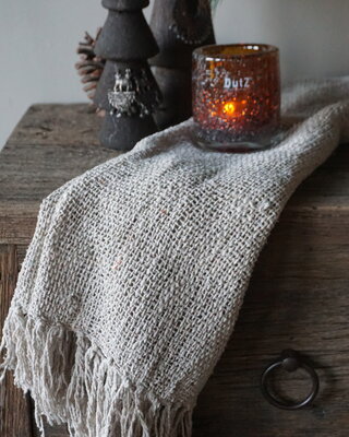 Rene Houtman Landelijke Shabby Doek | Taupe | L150 x B60 cm