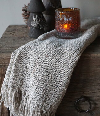 Rene Houtman Landelijke Shabby Doek | Taupe | L150 x B60 cm