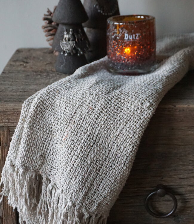 Rene Houtman Landelijke Shabby Doek | Taupe | L150 x B60 cm