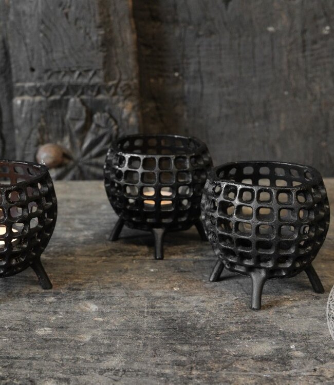 Be-Uniq Waxine Mandjes | Metaal | Set Van 4 | H10 x D11 cm