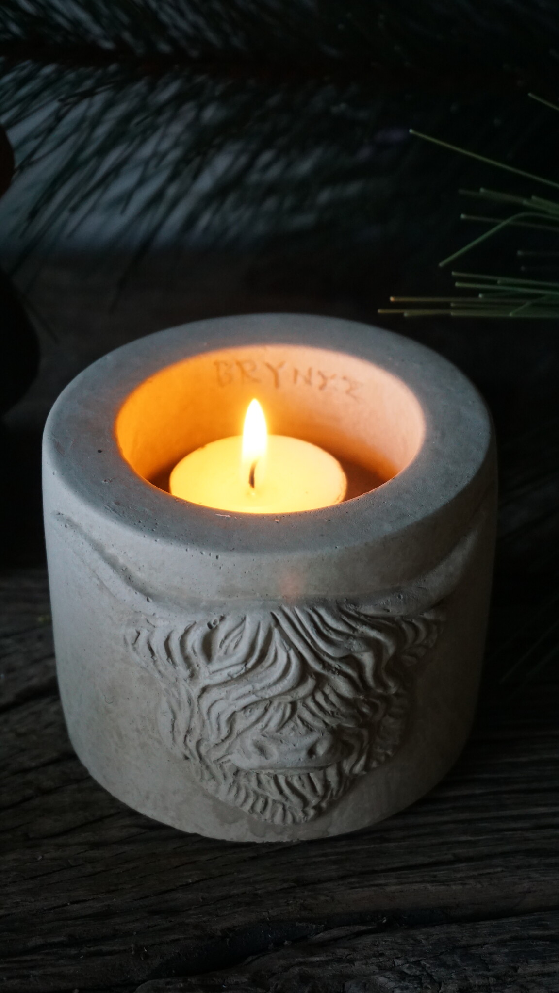 Brynxz Theelichthouder Scotty | Majestic Taupe | H8xB11 cm