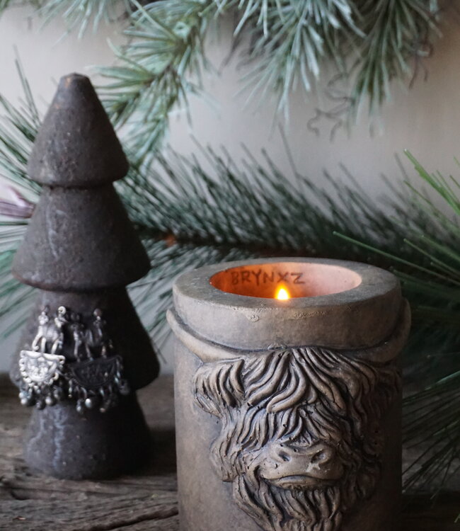 Brynxz Theelichthouder Scotty | Majestic Brown | H12xB11 cm