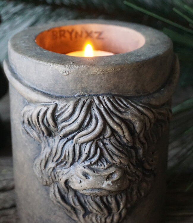 Brynxz Theelichthouder Scotty | Majestic Brown | H12xB11 cm