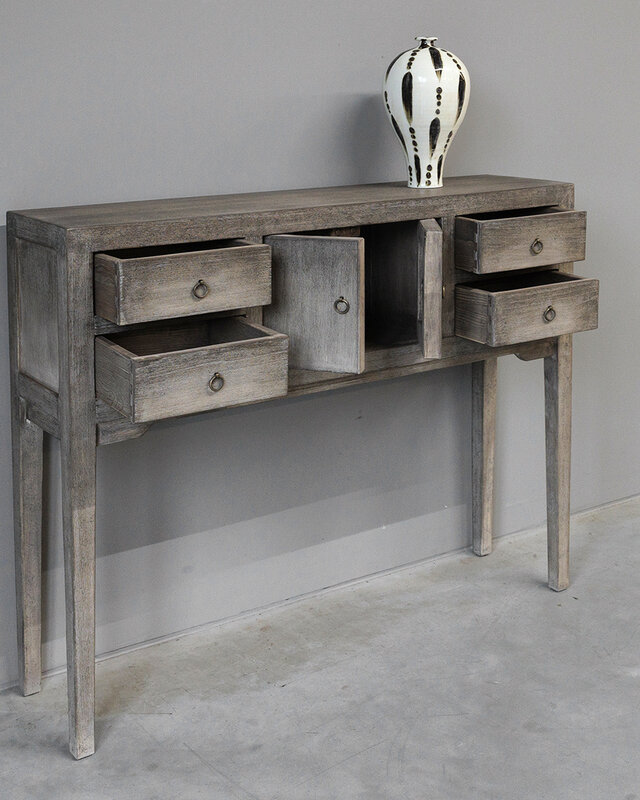 Be-Uniq Wandtafel Oud Hout | H85 x B100 x D25 cm