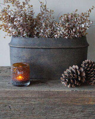 Brynxz Plantenbak Ovaal Edge | Majestic Brown | 44x20x22 cm