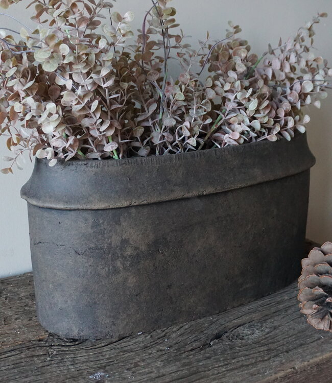 Brynxz Plantenbak Ovaal Edge | Majestic Brown | 44x20x22 cm