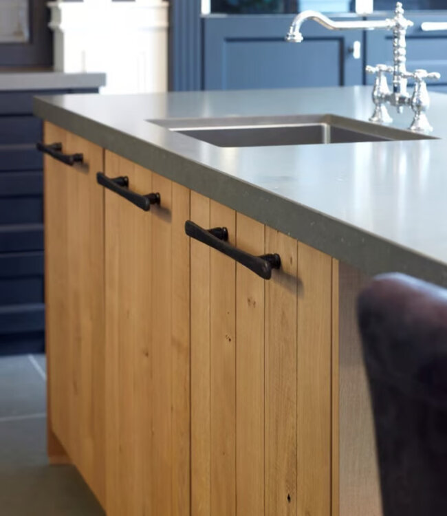 Dauby STUK MEUBELGREEP PMBU-128 VEROUDERD IJZER - ZWART