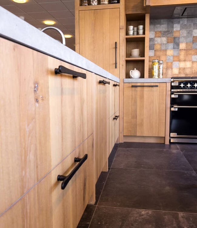 Dauby STUK MEUBELGREEP PMBU-224 VEROUDERD IJZER - ZWART (VO) 224mm