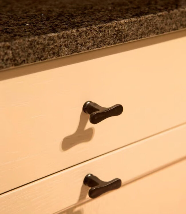 Dauby STUK MEUBELKNOP PBU-45 VEROUDERD IJZER - ZWART (VO) 45mm