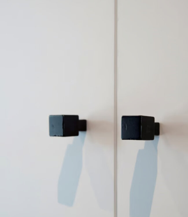 Dauby STUK MEUBELKNOP PQ-25 VEROUDERD IJZER - ZWART (VO) 25mm