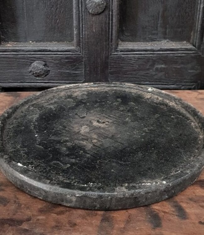 Luksa Home Collection Oud Stenen Bajot | Zwart | Indiaas | H4 x D30 cm