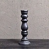 Kandelaar Java | Vintage Mat Zwart | H30 cm