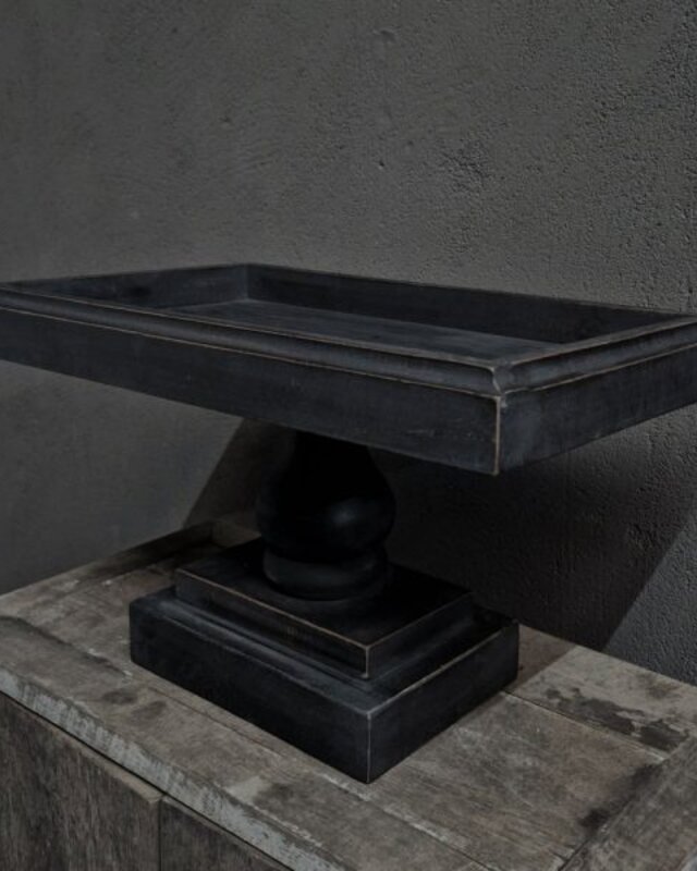 Luksa Home Collection Plateau Amal | Op Voet | Vintage Black | H20 x B50 x D30 cm