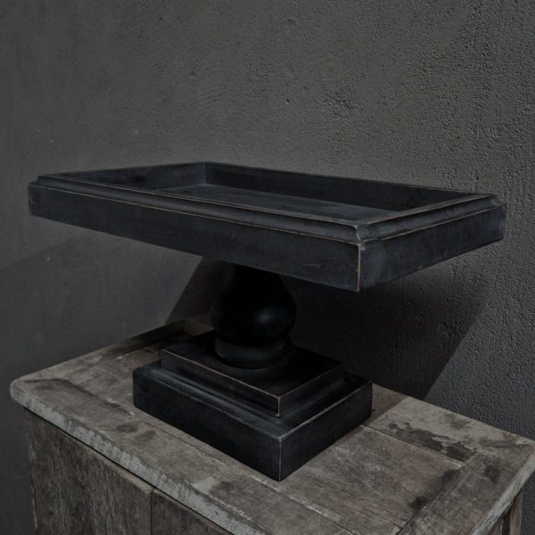 Luksa Home Collection Plateau Amal | Op Voet | Vintage Black | H20 x B50 x D30 cm